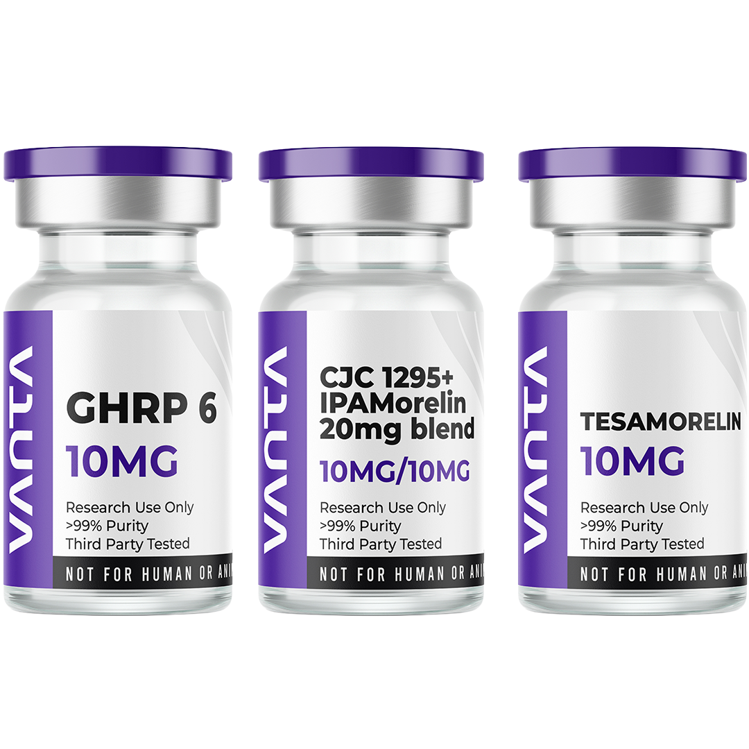 MUSCLE BUILDING BUNDLE GHRP-6 CJC 1295 IPAMORELIN TESAMORELIN