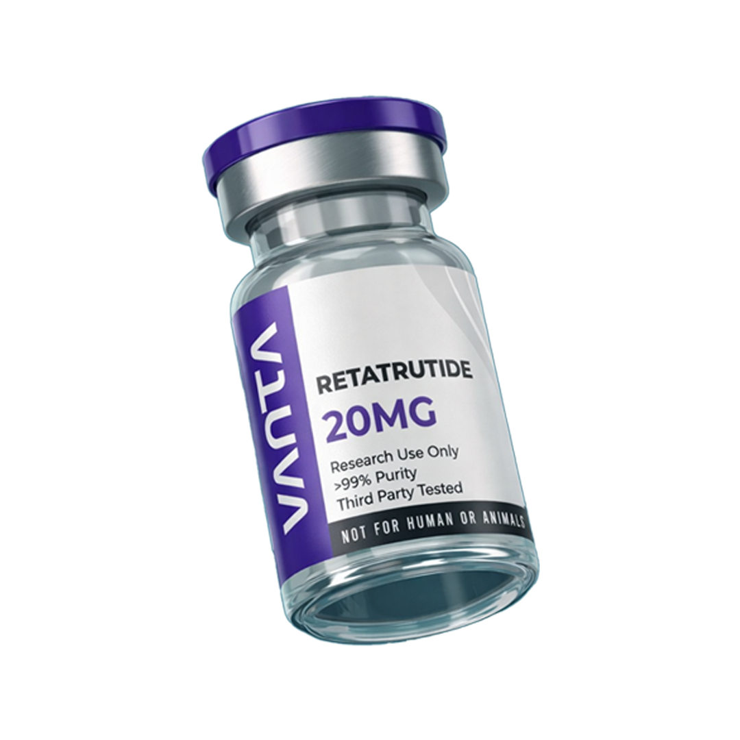 RETATRUTIDE PEPTIDE VIAL 20MG 99% PURITY PROVEN RESULT THIRD PARTY TESTED